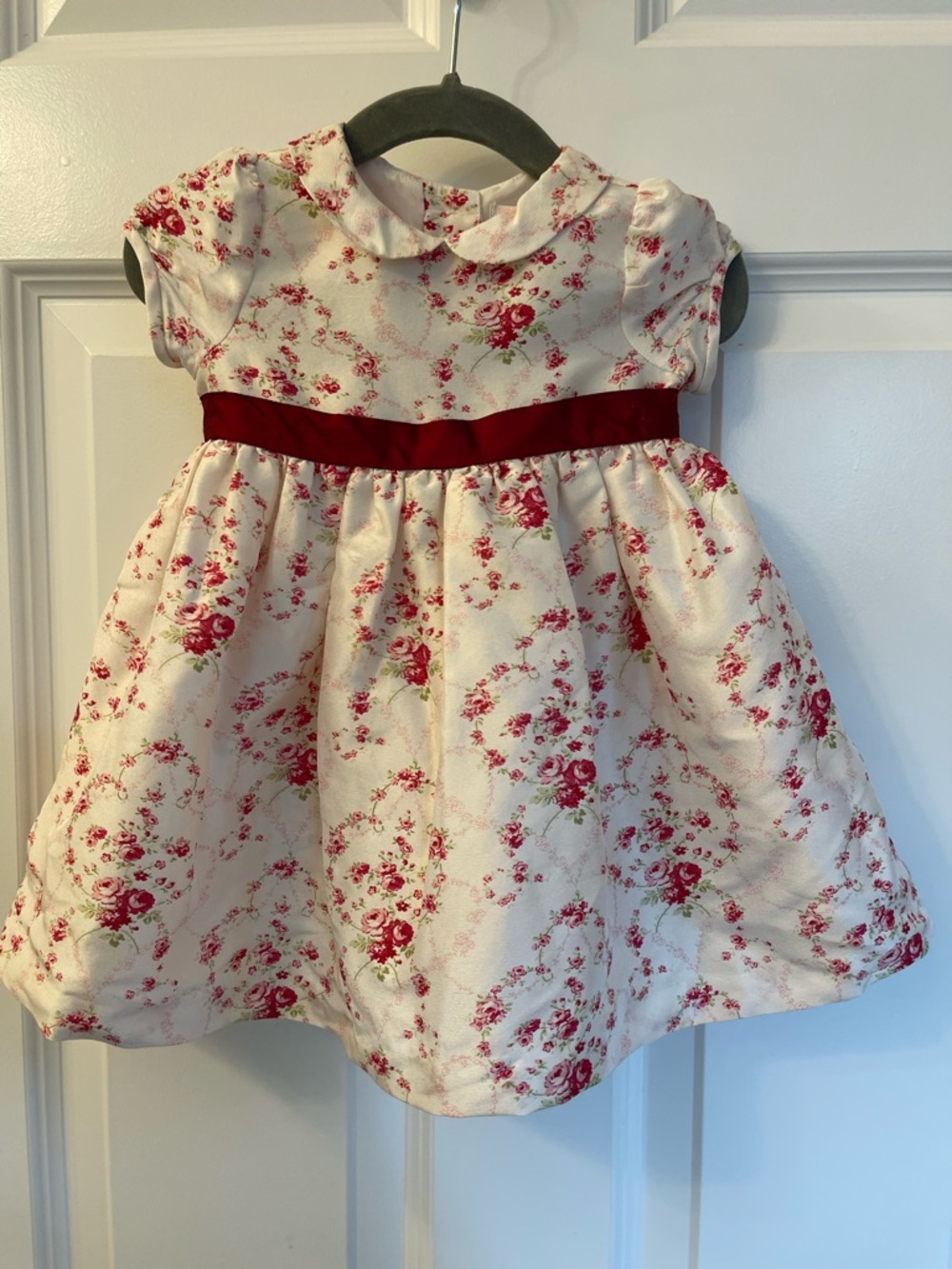 Vintage Janie and Jack Nostalgic Rose silk floral dress 3-6mo